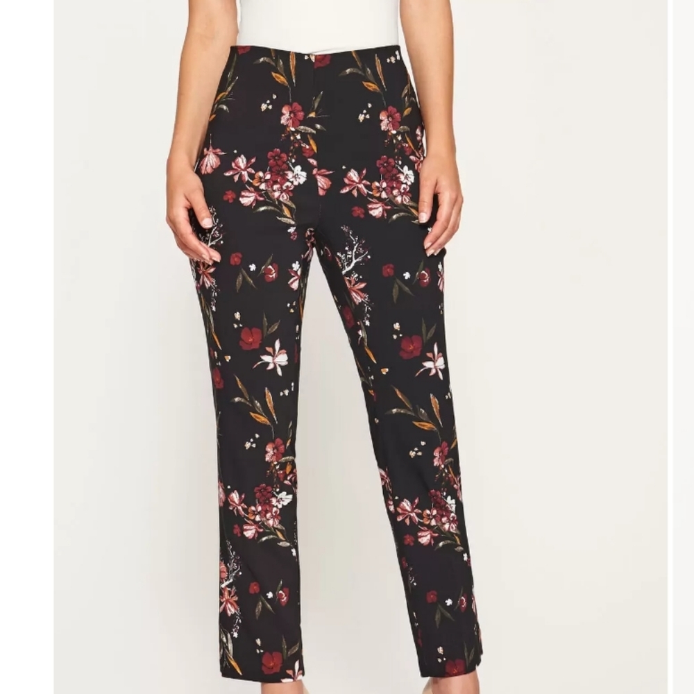 Jules and Leopold JL Floral Ankle Length Pants Navy/Rose